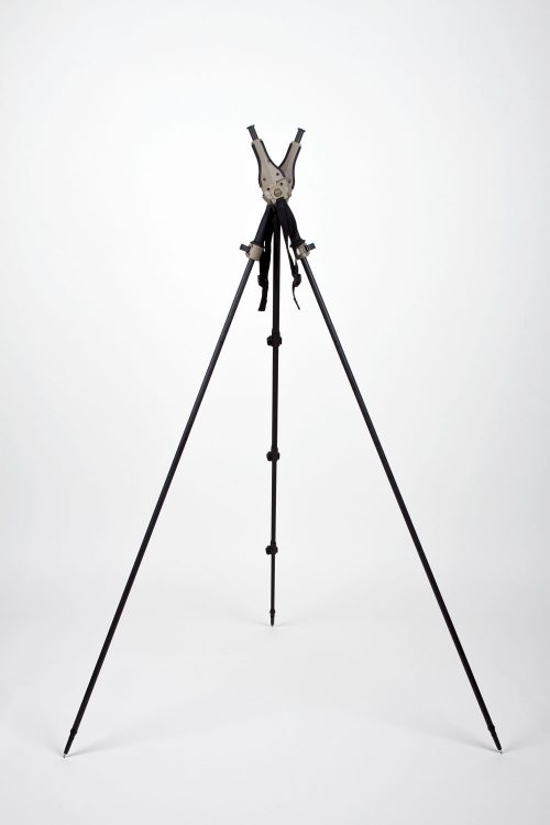 The only rifle Tripod to support every shooting position from standing to prone with just the squeeze of a button! Quick, quiet, lightweight and versatile. Get on target fast and make final adjustments with your support hand in its natural shooting position for your gun. Keep looking thru your sights and stay on target as you quickly adjust your rest with little body movement. With the STEALTHPOD X™ MONOPOD you are Ready for Every Shot™. Converts to a trekking pole to get you in and out of the back country away from the crowd.